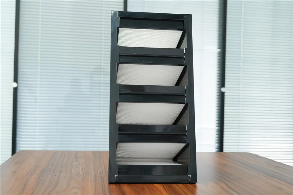 Didelio tūrio didelio efektyvumo ABS rėmas W tipo V formos oro filtras švariam kambariui