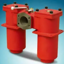 Dvigubos kasetės aukšto slėgio vamzdyno filtras