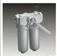 Dvigubos kasetės žemo slėgio vamzdyno filtras